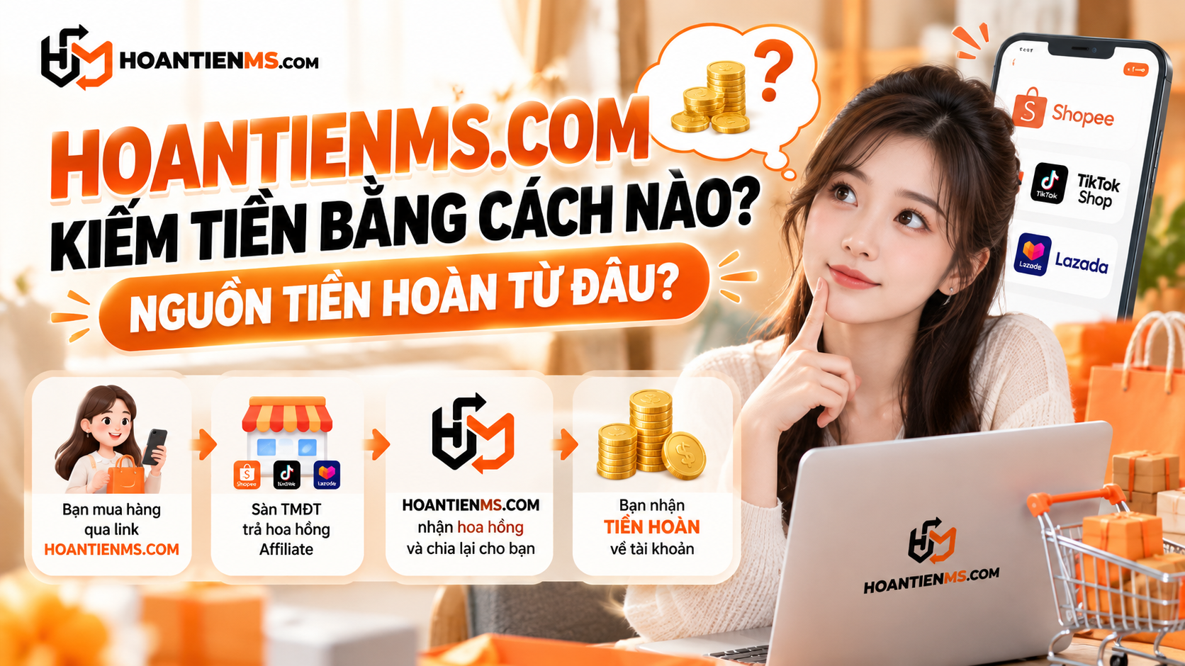 HOANTIENMS.COM Kiếm Tiền Bằng Cách Nào? Nguồn Tiền Hoàn Từ Đâu?